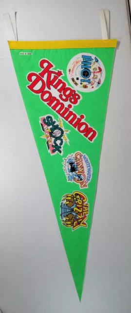 King's Dominion Pennant THE GRIZZLY Felt Flag Sky Pilot Shock White Water Canyon