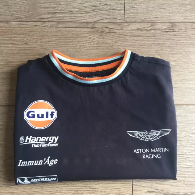 Aston Martin Racing Men's T-Shirt Size Small Black Cotton Tshirt-SEE DESCRIPTION