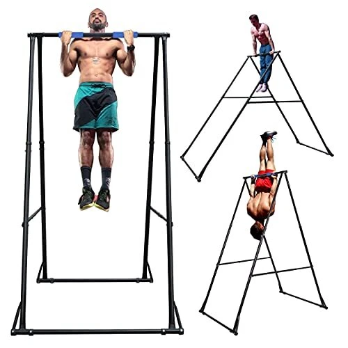 TOES DON'T TOUCH GROUND Foldable Free Standing PullUp Bar Stand Sturdy