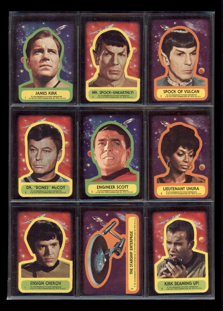 1976 Topps Star Trek Complete Sticker Card Set 22/22 Kirk/Spock 1976 Topps Star Trek Complete Sticker Card Set 22/22 Kirk/Spock