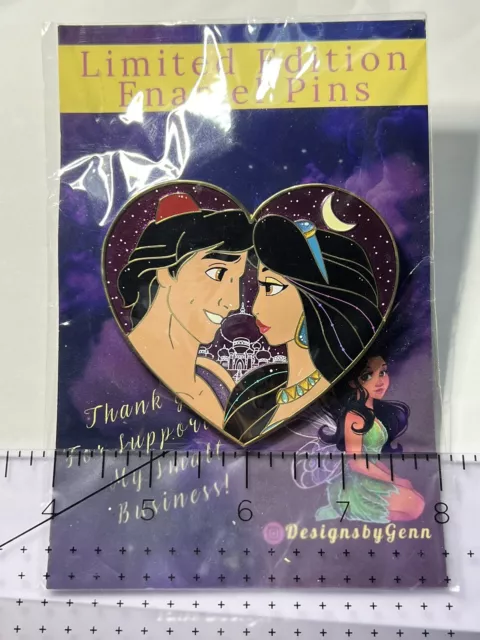 DBG Designsbygenn Aladdin Jasmine Love Without Limits Heart Disney Fantasy Pin