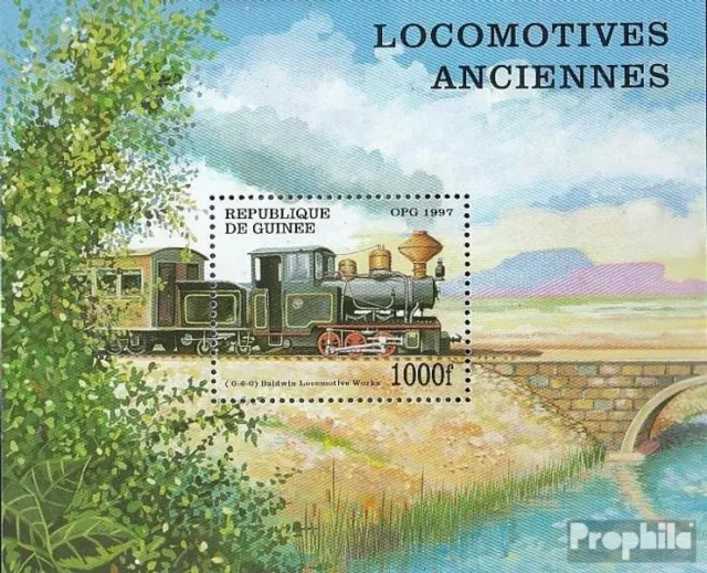 Guinea Block512 (kompl.Ausg.) postfrisch 1997 Lokomotiven