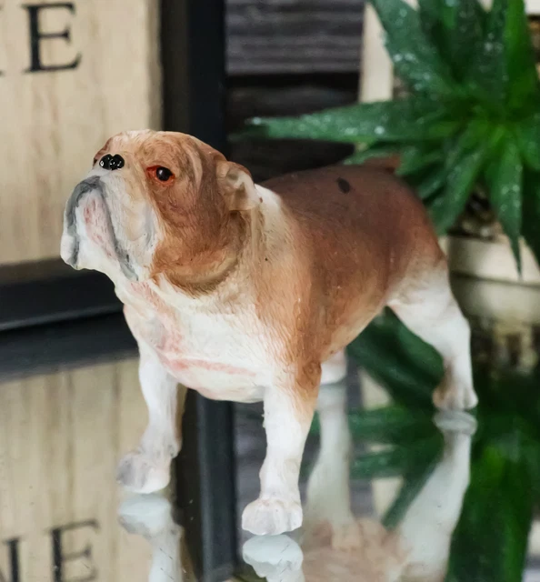 American Pedigree Dogs Lifelike Bulldog Bull Puppy Dog Miniature Figurine