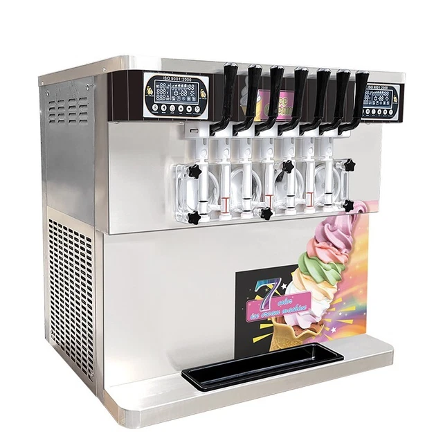 COMMERCIAL COUNTERTOP 7 flavors soft serve ice cream machine,ice cream