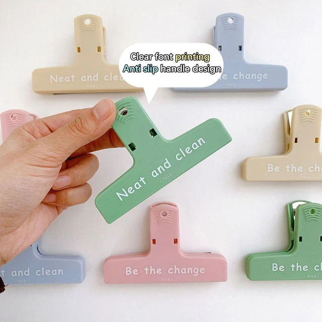 6 Clip Magnetiche Multicolore - Ferma Sacchetti Per Cucina E Frigorifero 7.5x3.4cm