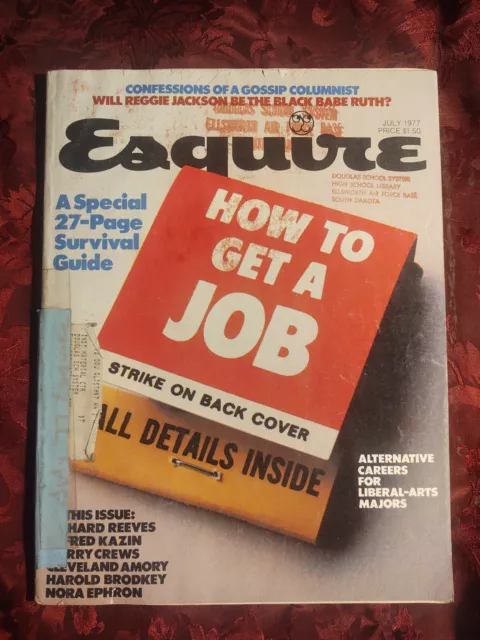 ESQUIRE July 1977 Get a Job Reggie Jackson Lesley-Anne Down Cleveland Amory