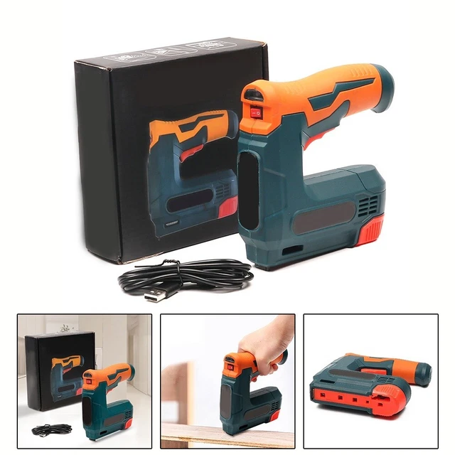 Agrafeuse Électrique Sans Fil 18V Compatible Makita – Cloueuse 2 En 1 Puissante Avec 500 Clous + 500 Agrafes