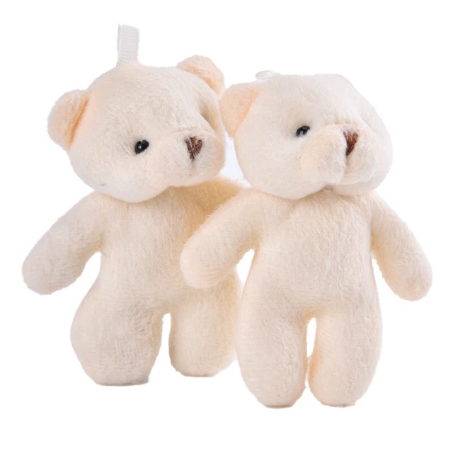 4PCS/Lots Mini Plush Bear Toys Small Pendant Cute Bears Doll Soft Stuffed Toy dn