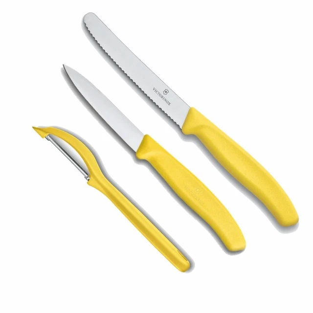 VICTORINOX Küchenset 3tlg. Gemüsemesser Tomatenmesser Schäler  / gelb
