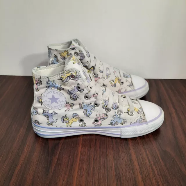 Converse Chuck Taylor All Star Youth Size 2 Shoes Unicorns High Top Sneakers