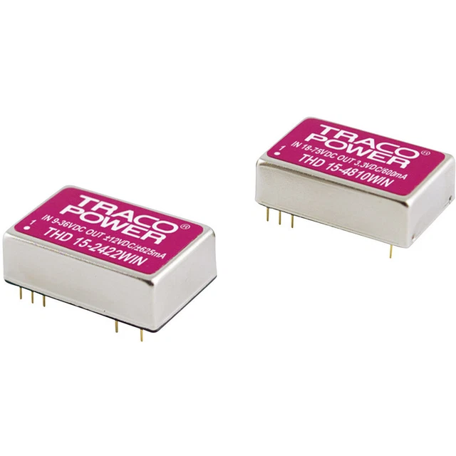 TracoPower THD 15-2422WIN DC/DC-Wandler, Print 24 V/DC 12 V/DC, -12 V/DC 625 ...