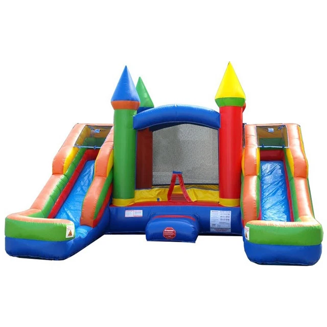 Pogo Backyard Inflatable Bounce House Double Lane Water Slide Pool NO Blower Pogo Backyard Inflatable Bounce House Double Lane Water Slide Pool NO Blower