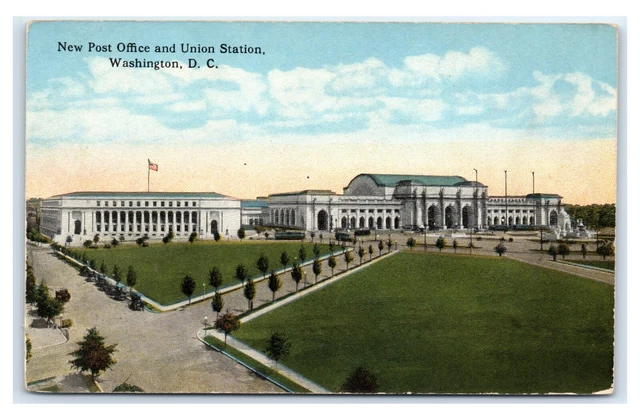 Postcard New Post Office and Union Station, Washington DC Z4