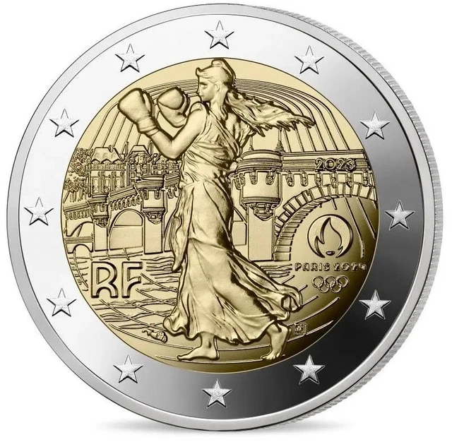 FRANCE 2 EURO 2023 Olympic Games 2024 coin eurocoin UNC 16.00 PicClick