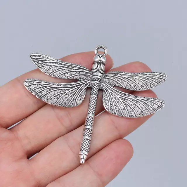 5 x Tibetan Silver Large Insect Dragonfly Charms Pendants For DIY Jewelry Making