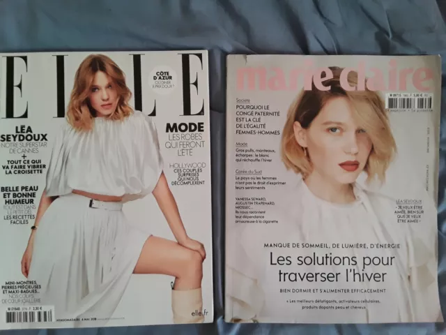 1 mag : 2018 Marie Claire  - LÉA SEYDOUX MARC LAVOINE ou Elle 2018 french