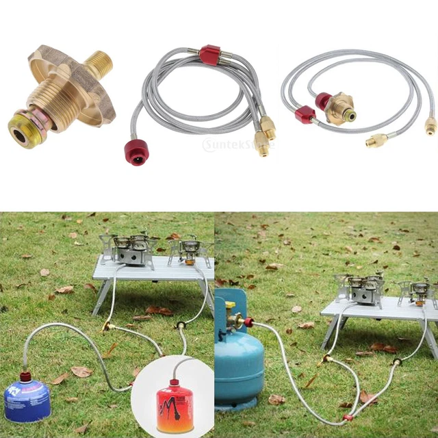 Adaptateur Et Tuyau De Remplissage Propane Pour Cartouches Campingaz - Connexion Laiton - 70cm