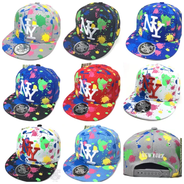 Kinder Cap NY NEON POP Snapback Basecap Kappe Baseball Mütze NY TOXIC  NEU