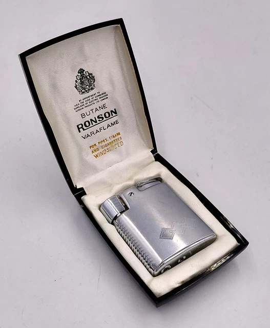 VINTAGE RONSON VARAFLAME Lighter Made in England w/ Box Collectible £11 ...