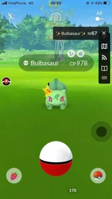 Pokémon GO Shiny Bulbasaur Wearing Hat – Trade 20.000 stardust (Read  Describe) - PoGoFighter