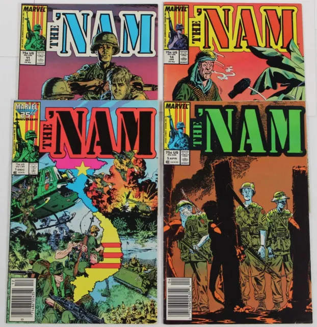 THE 'NAM Lot of 4 Comic Books (1986 - 1988) F/VF to VF