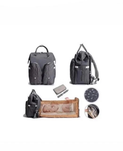 Baby Diaper Backpack, Changing Station Foldable Diaper Bag with Bassinet