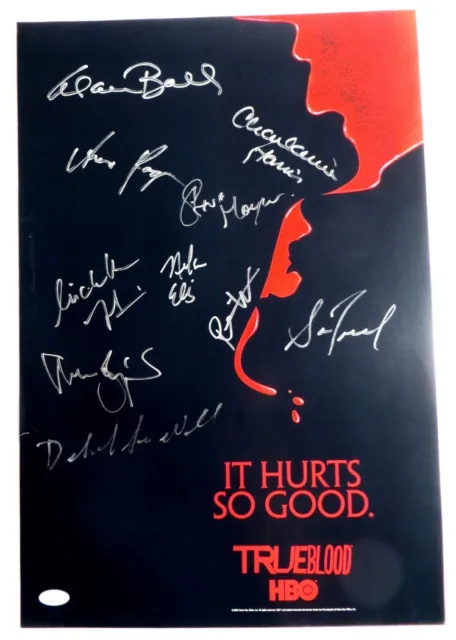 True Blood Cast Signed Autograph 13X20 Poster Paquin Moyer 10 Autos JSA XX76681