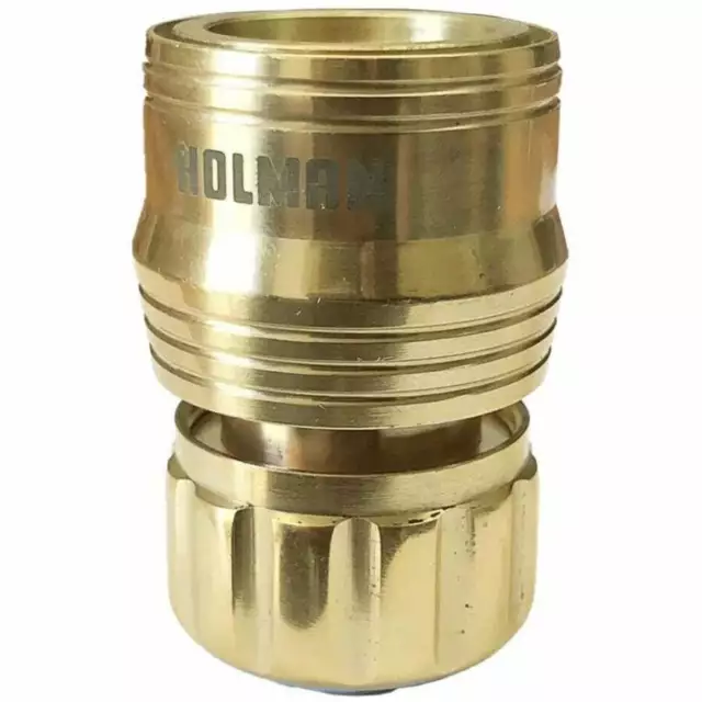 HOLMAN Brass Hose Connector Grip N' Lock 18mm