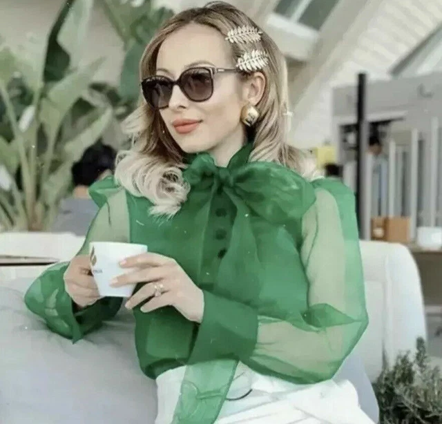 Chemisier vert top zara