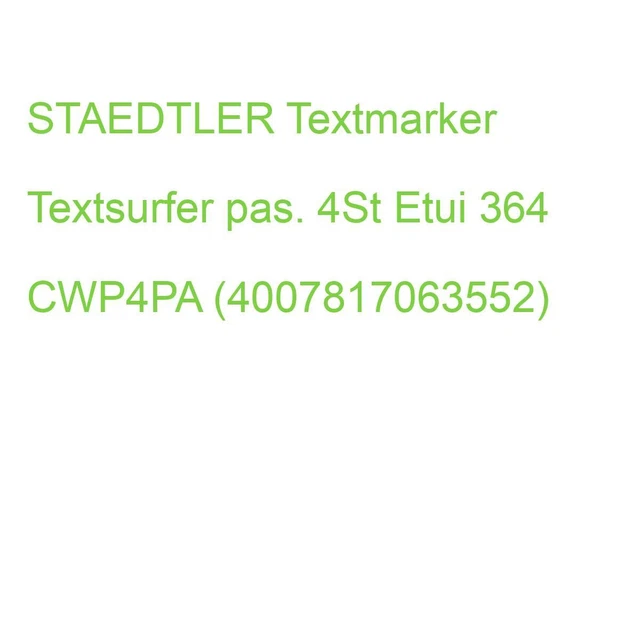 STAEDTLER Textmarker Textsurfer pas. 4St Etui 364 CWP4PA (4007817063552)