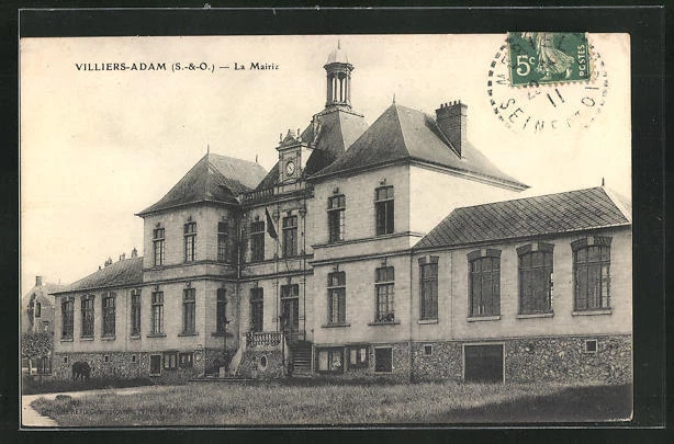 CPA Villiers-Adam, La Mairie 1911