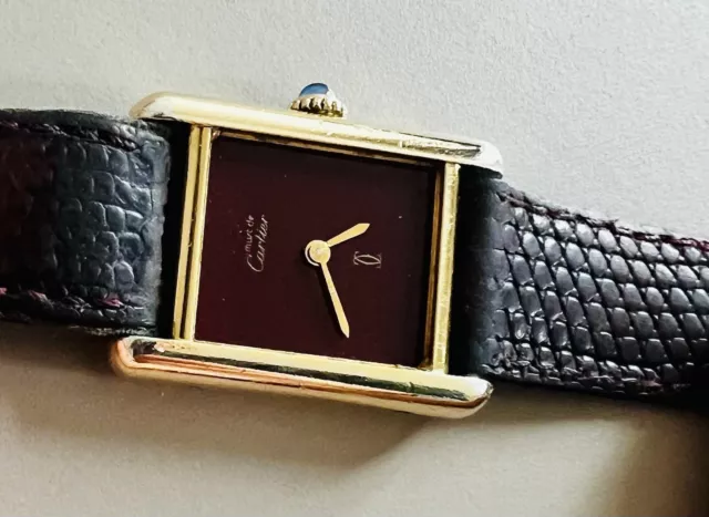 Cartier Must De Cartier Tank Watch Ladies Hand Winding Timepiece