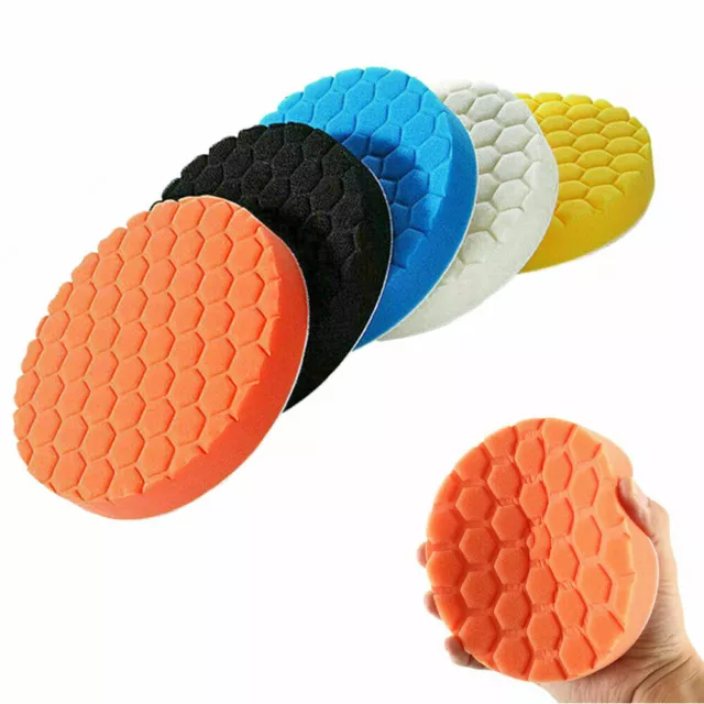 5x 150mm Sponge Polishing Pads 6 inch Waxing Buffing Buffer Set for Car Polisher 2