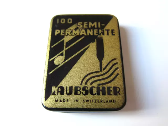 Grammophon NADELDOSE LAUBSCHER gramophone needle tin