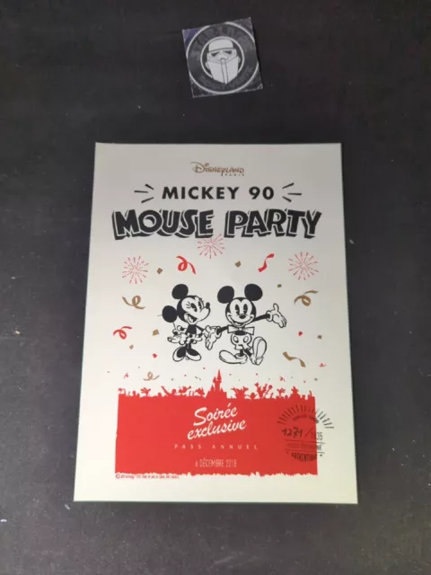 Disneyland Paris - Poster Mickey 90 Mouse Party - Disney  - 2018 - Numéroté