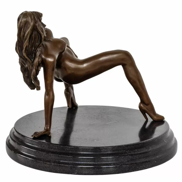 Statue femme érotisme art de bronze sculpture figurine 18cm