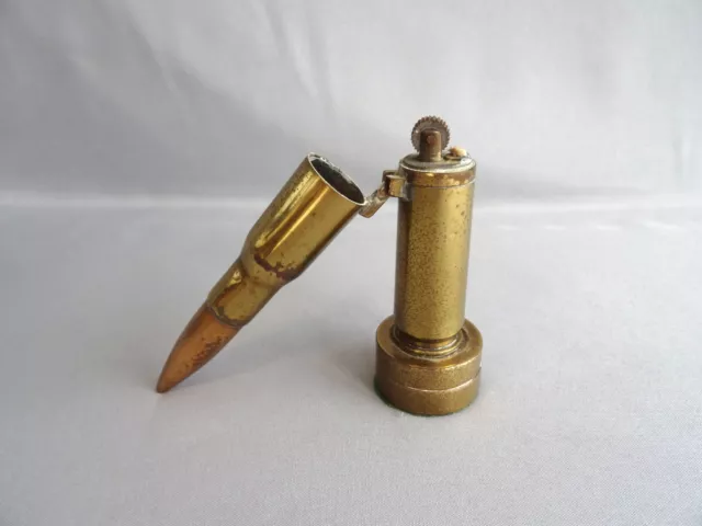 Vintage Trench Art Brass Table Lighter