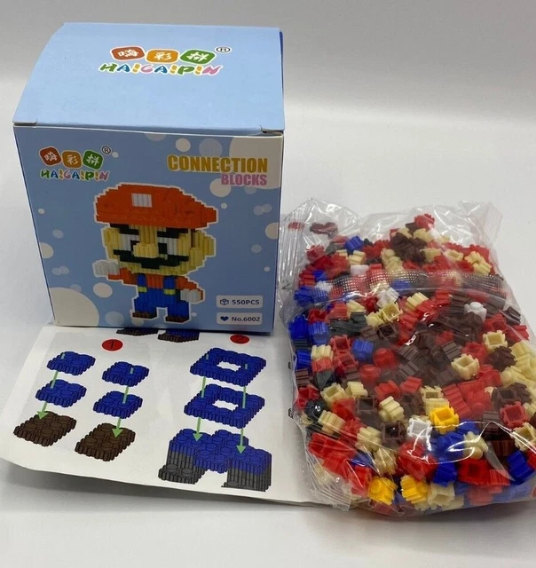 FIGURINE SUPER MARIO bros Luigi Yoshi 3D puzzle mini blocs de ...