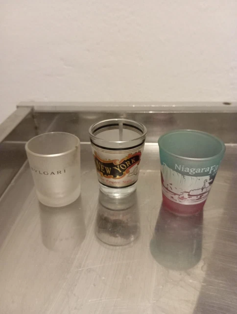 3 Bicchierini Whiskey Collezione Vetro