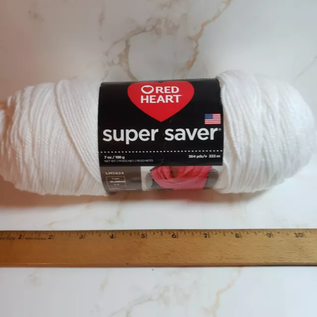 Red Heart Super Saver Yarn - Aran/Off-White