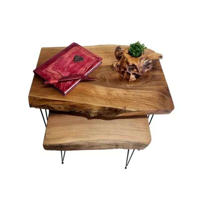 live edge wood coffee table Solid wood Table Walnut table Rustic Coffee Table