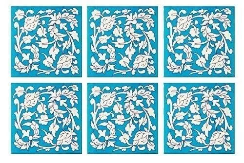 Decorative 6x6'' Ceramic Mosaic Wall Handmade Kitchen Washroom Tile Set Of 6