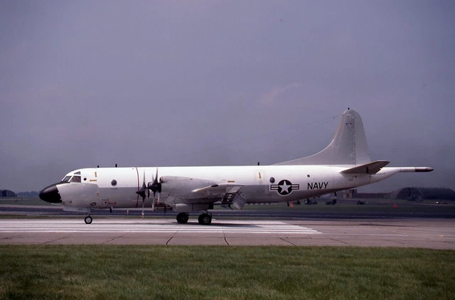 Kodachrome Slide 163006 Lockheed P-3C Orion United States Navy Boscombe Down 92