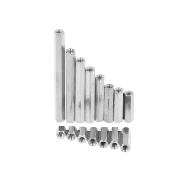 4 x Distanzhülsen Abstandsbolzen M3 Innengewinde Metall 6-kant L= 5-30 mm