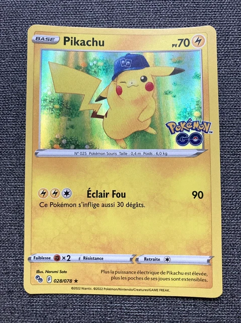 Pikachu Holo Pokemon Card Pokmon GO Holo PIKACHU 028/078 EB10.5 Card -  Near Mint, Ungraded & Ready To Play Pikachu Holo Value
