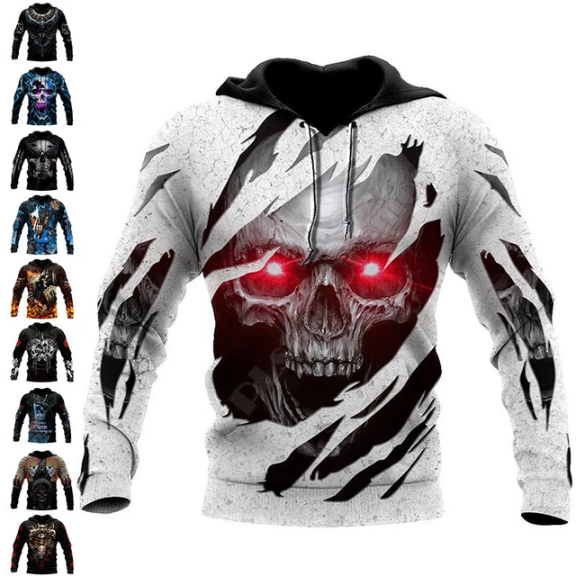 Mens Slim 3D Print Hoodies Long Sleeve Tops Winter Pullover Sports Sweatshirt