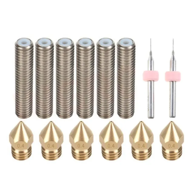 3D PRINTER CLEANING UP Drill Bit Nozzle M6x30mm Throat Tube Pointed ...