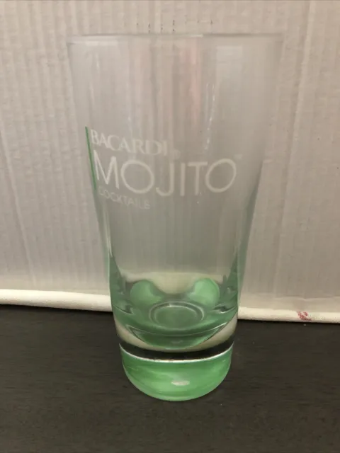Bacardi Rum Mojito Cocktail Highball Glasses Barware Luminous Green Bottom