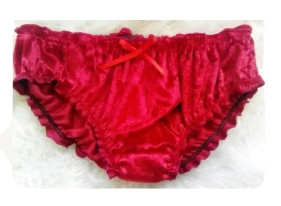 🌸MADE TO ORDER*Luxurious "CRUSHED VELVET SISSY" Knickers any size & colour 🌸