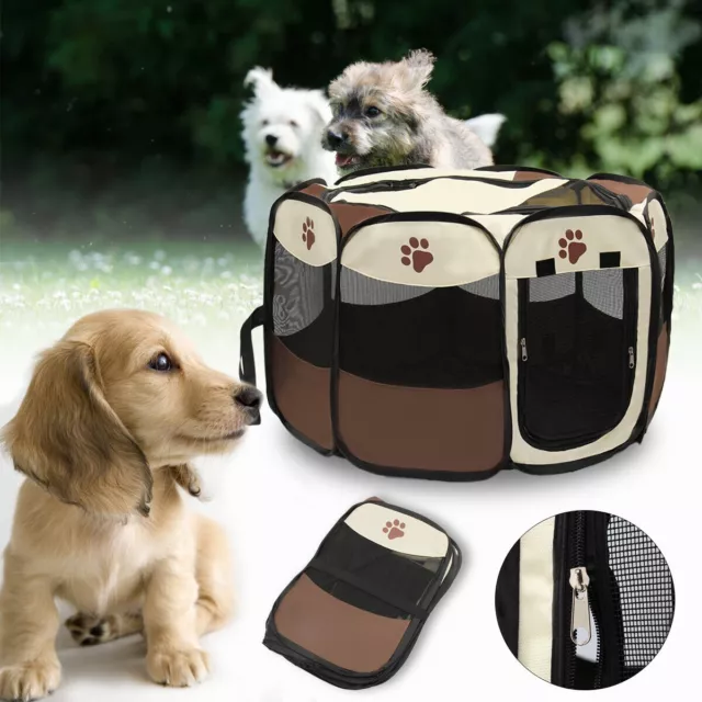 OXGORD 45CM PET Dog Cat Playpen Tent House Kennel Cage Fence Pen